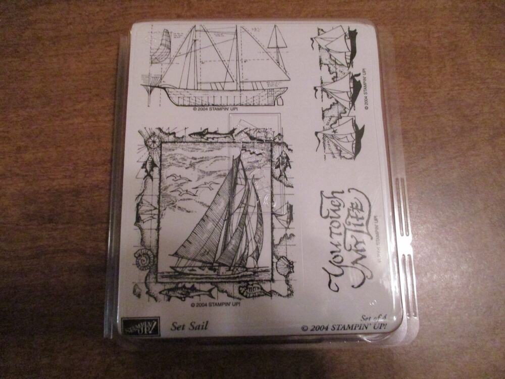 STAMPIN UP SET SAIL RUBBER STAMP SET